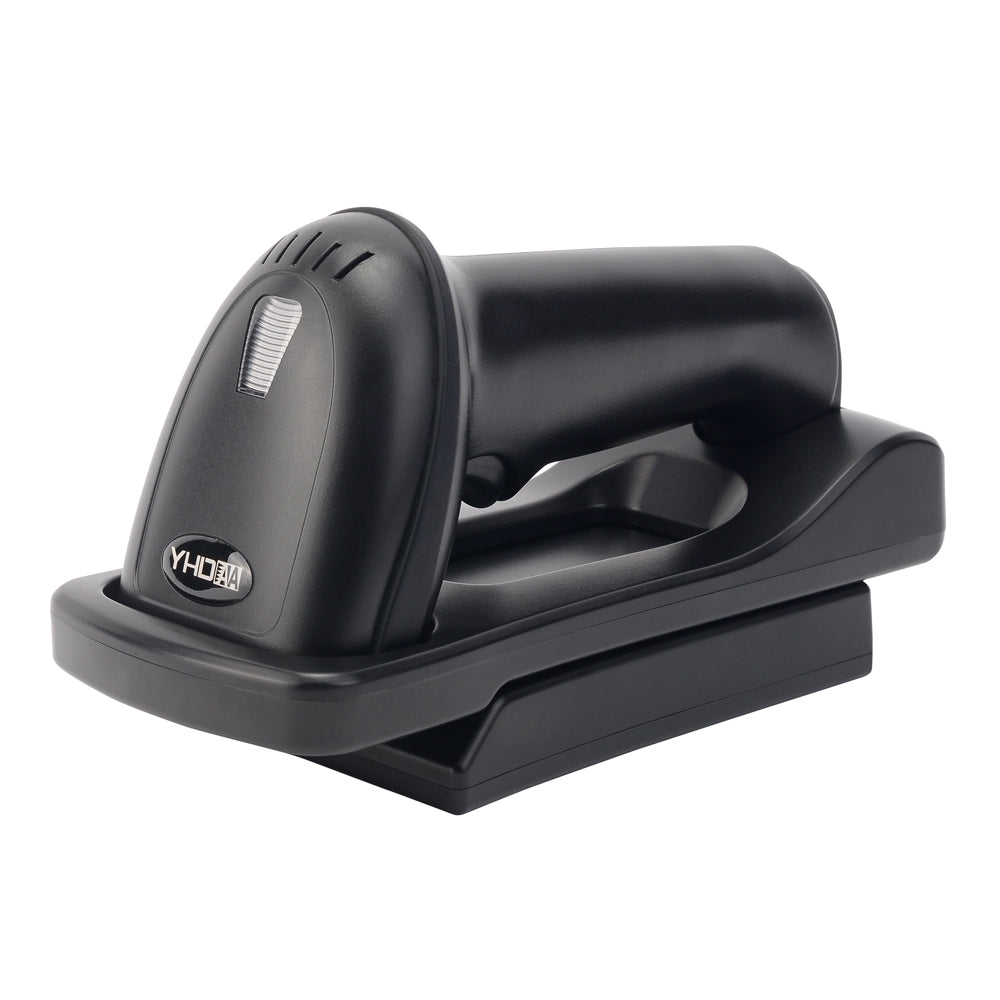 YHDAA YHD-5800DB 2D Wireless Bluetooth Barcode / QR Code Scanner with Stand Black