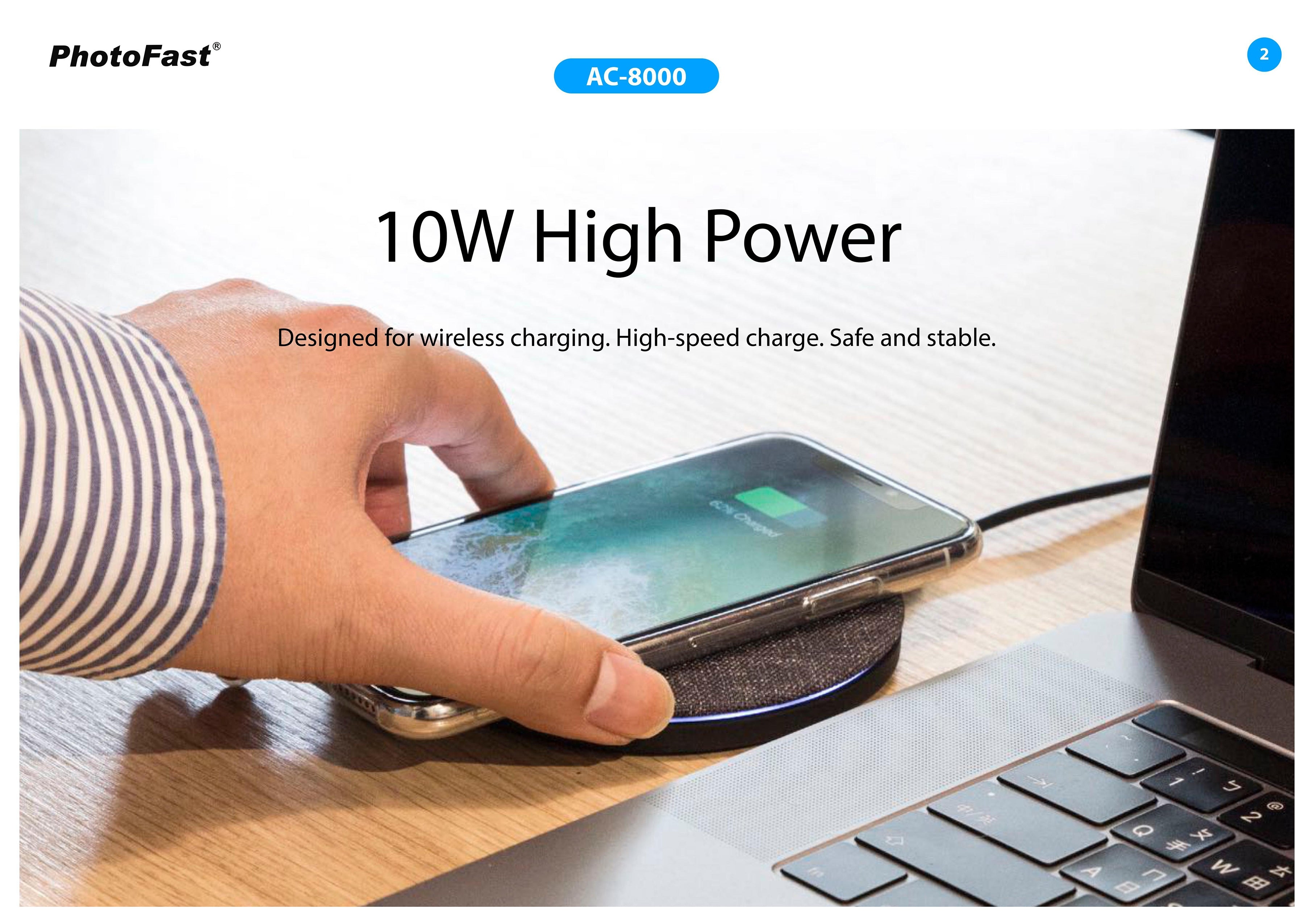 Photofast AirCharge Qi Compatible 10W Fast Charge SKU:AC8000
