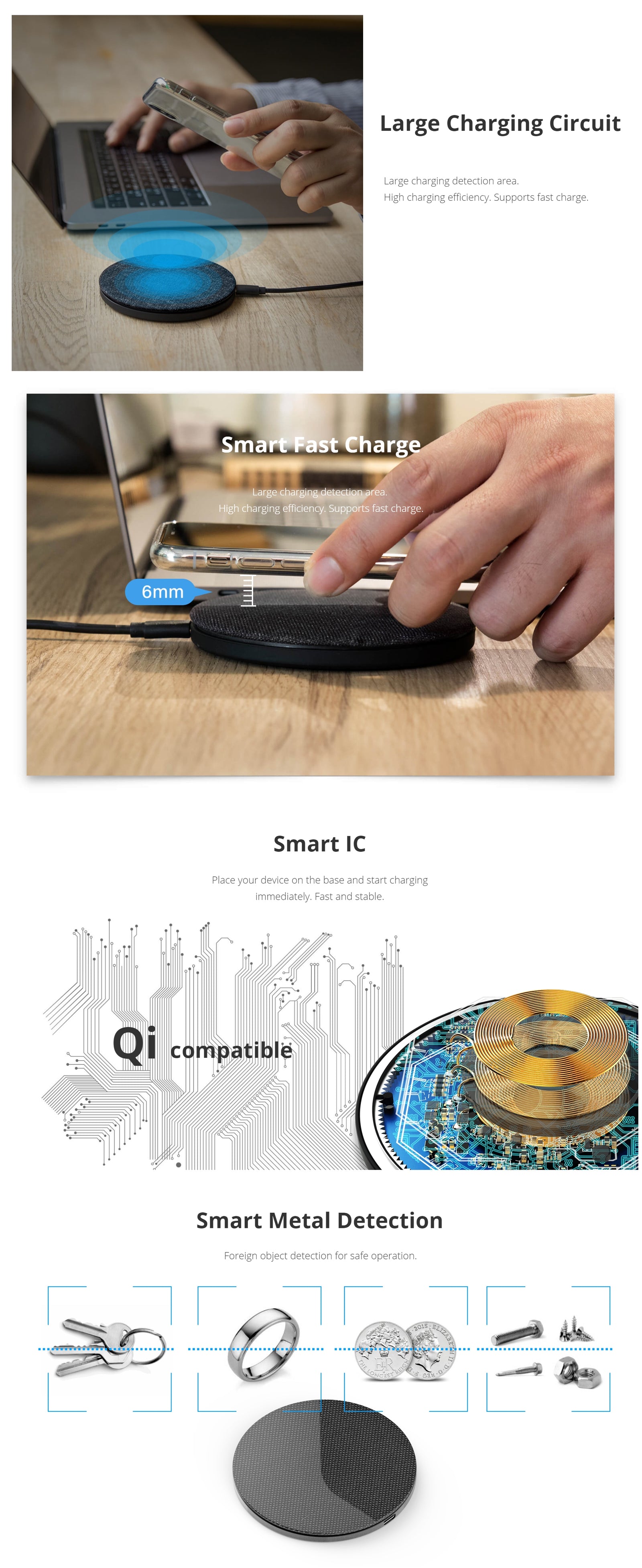 Photofast AirCharge Qi Compatible 10W Fast Charge SKU:AC8000