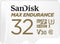 Sandisk Max Endurance Microsdhc Card SQQVR 32G 15 000 HRS UHS-I C10 U3 V30 100MB/S R 40MB/S W SD Adaptor SDSQQVR-032G-GN6IA