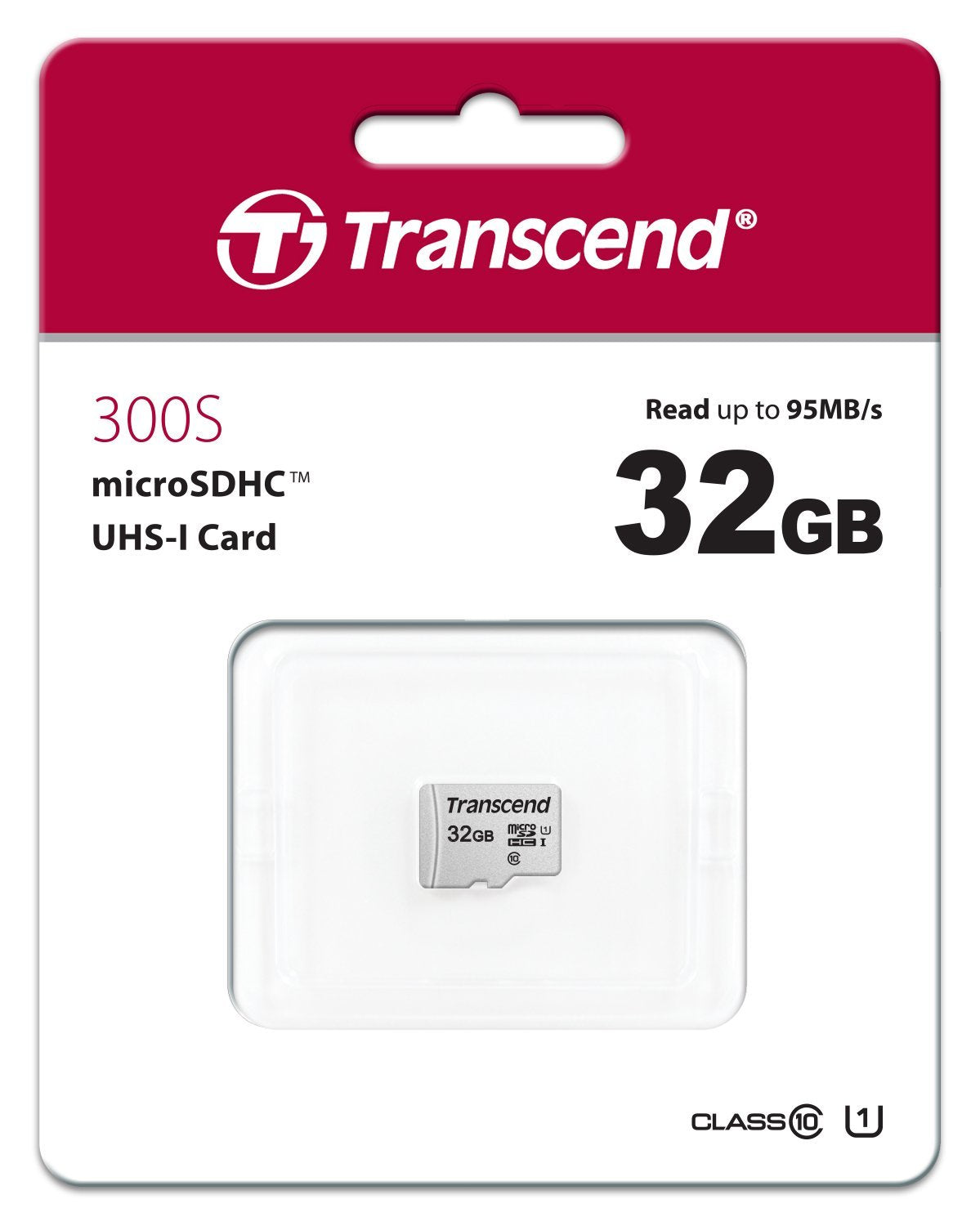 TRANSCEND TS32GUSD300S 32GB UHS-I U1 microSD w/o Adapter  microSDHC I, C10, U1