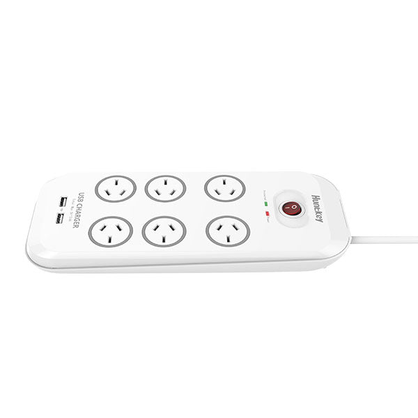 Huntkey 6-Outlet Surge Protector with 2 USB Charging Outlets SAC607