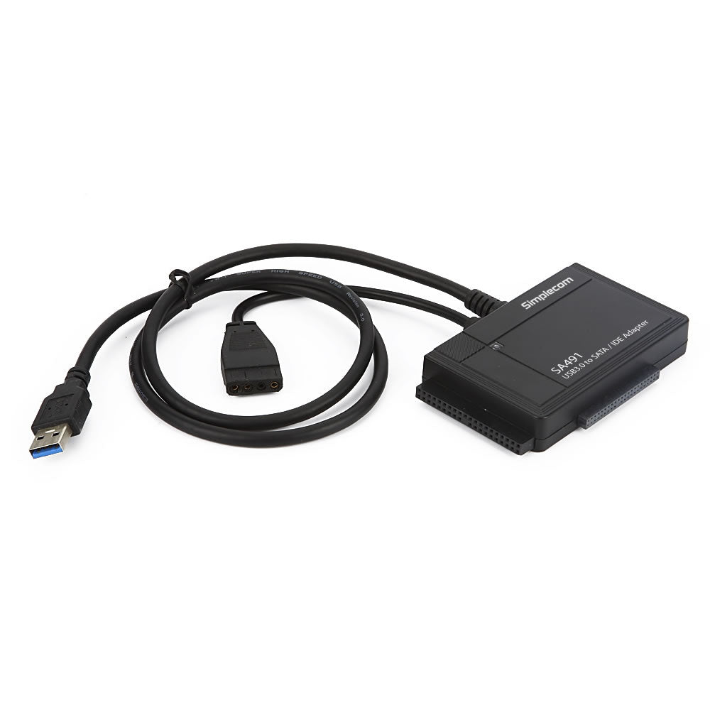 SA491 3-IN-1 USB 3.0 TO 2.5", 3.5" & 5.25" SATA/IDE Adapter with Power Supply