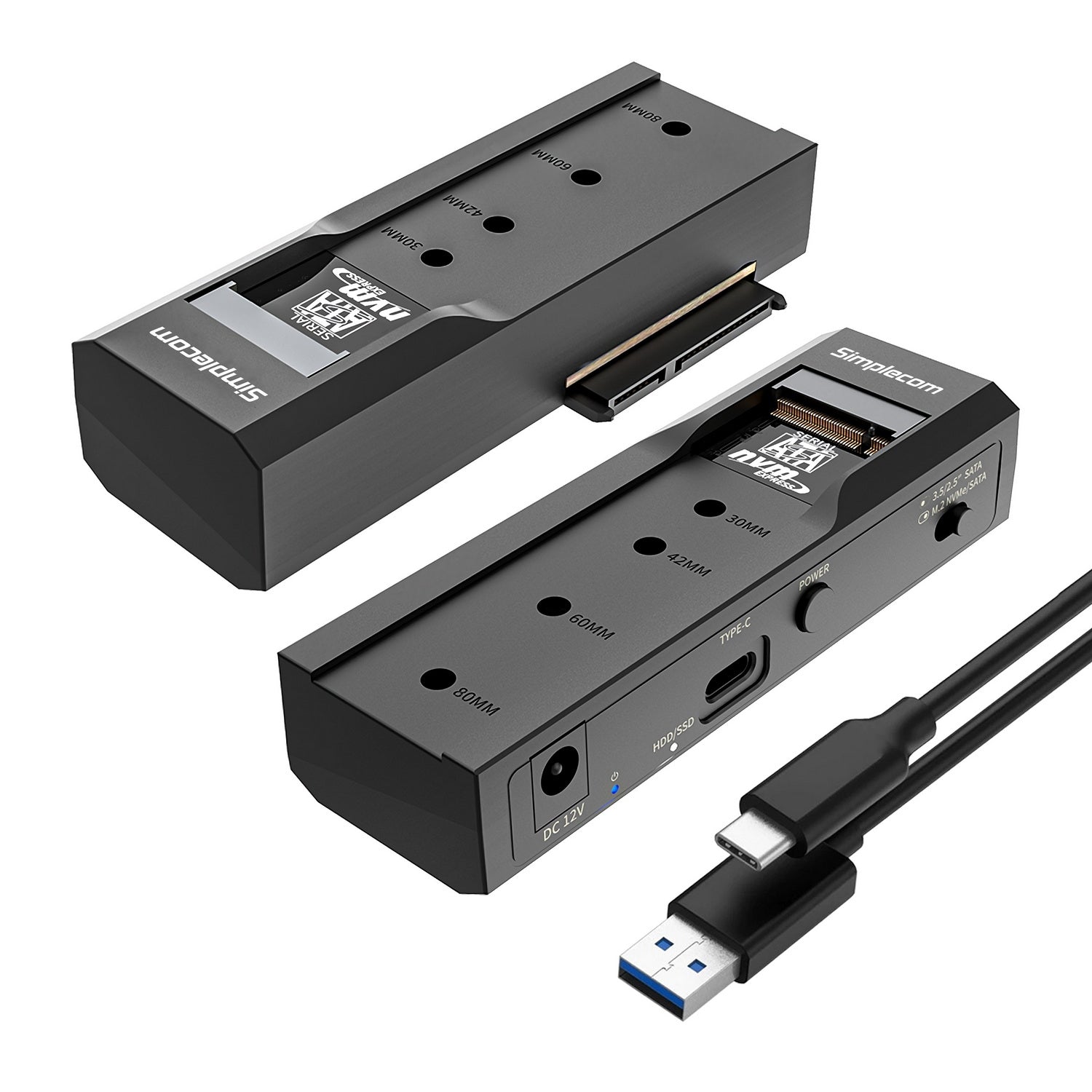 Simplecom SA536 USB to M.2 and SATA 2-IN-1 Adapter for 2.5