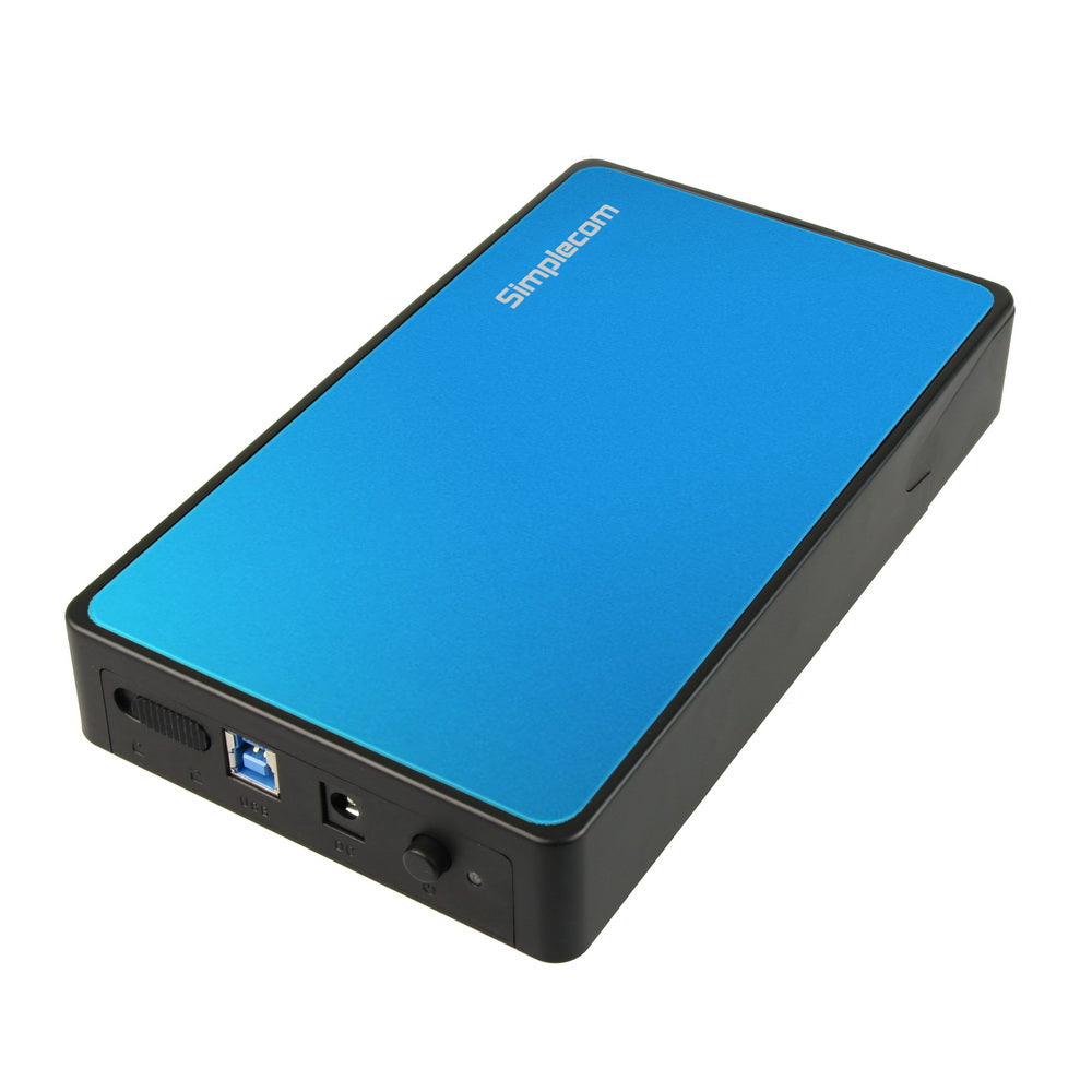 SE325 Tool Free 3.5" SATA HDD to USB 3.0 Hard Drive Enclosure Blue