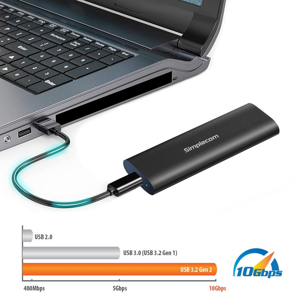 SE516 NVMe / SATA Dual Protocol M.2 SSD Tool-Free USB-C Enclosure USB 3.2 Gen 2 10Gbps