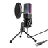 UM650 USB Cardioid Condenser Microphone Gaming RGB Lights with Tripod & Pop Filter