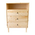 Jamie Tallboy 3 Chest of Drawers Solid Pine Wood Bed Storage Cabinet - Natural