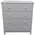 Wisteria Tallboy 4 Chest of Drawers Solid Rubber Wood Bed Storage Cabinet -White