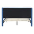 Samson Double Bed Winged Headboard Fabric Upholstered - Blue