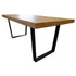 Petunia  Dining Table 180cm Elm Timber Wood Black Metal Leg - Natural