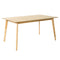 Cusco 150cm Dining Table Scandinavian Style Solid Rubberwood Natural