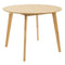 Cusco 100cm Round Dining Table Scandinavian Style Solid Rubberwood Natural