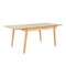 Cusco 150cm - 190cm Extendable Dining Table Scandinavian Style Solid Rubberwood