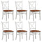 Lupin Dining Chair Set of 6 Crossback Solid Rubber Wood Furniture - White Oak