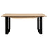 Aconite Dining Table 210cm Solid Messmate Timber Wood Black Metal Leg - Natural