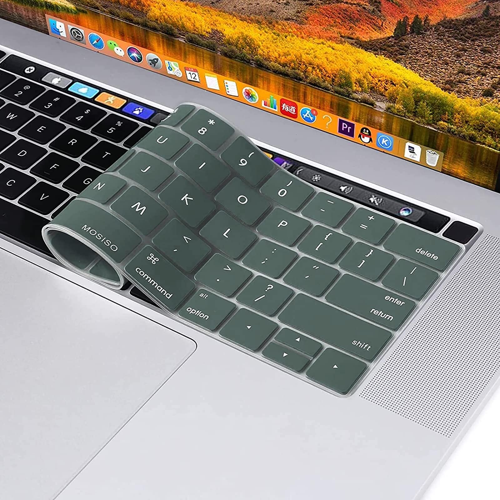 Keyboard Cover Skin For MacBook Pro 13 Pro 16 A2338 A2289 A2251 A2141 M1 M2 2020 to 2023 Dgreen