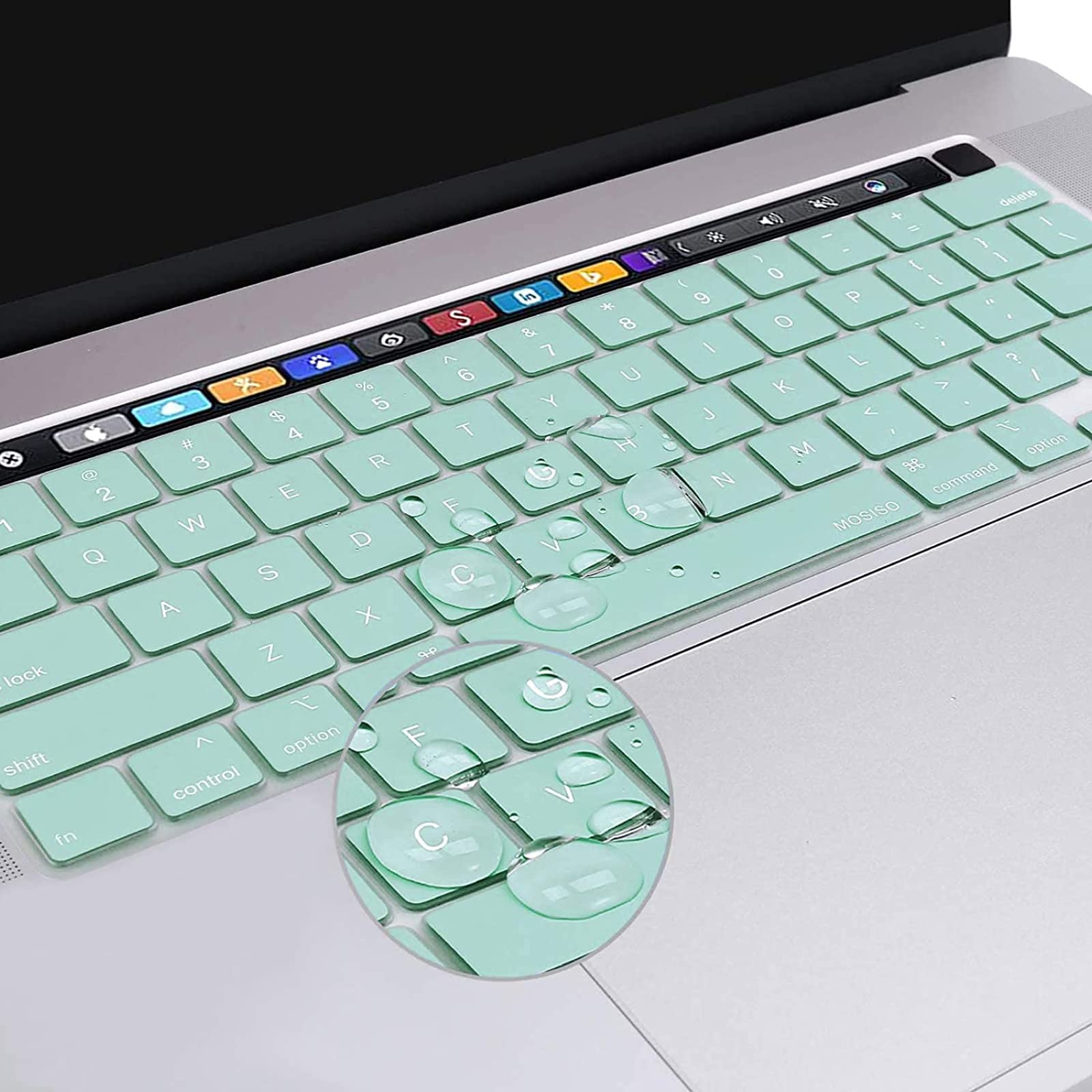 Keyboard Cover Skin For MacBook Pro 13 Pro 16 A2338 A2289 A2251 A2141 M1 M2 2020 to 2023 Mint Green