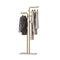 Metal Coat Rack Marble Base Hooks Clothes Coats Bag Tree Hat Display Hanger Stand Organiser 2 Pole