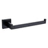 Square Hand Towel Holder Ring Wall Mounted Modern Towel Bar Bathroom Kitchen Black