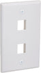 2 Port QuickPort outlet Wall Plate face plate, two Gang White