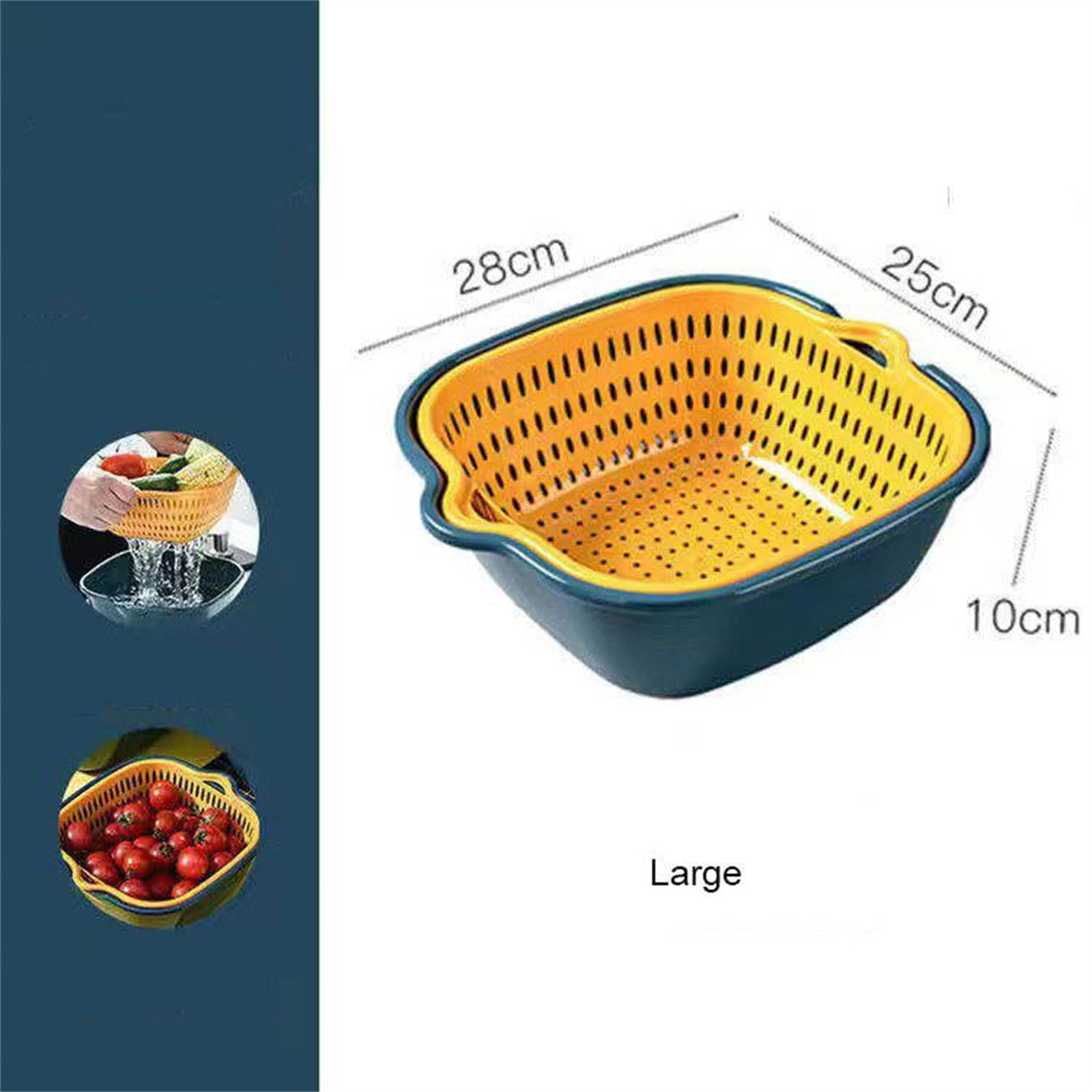 Six-piece Creative Double-layer Household Multifunctional Fruit Vegetable Basket