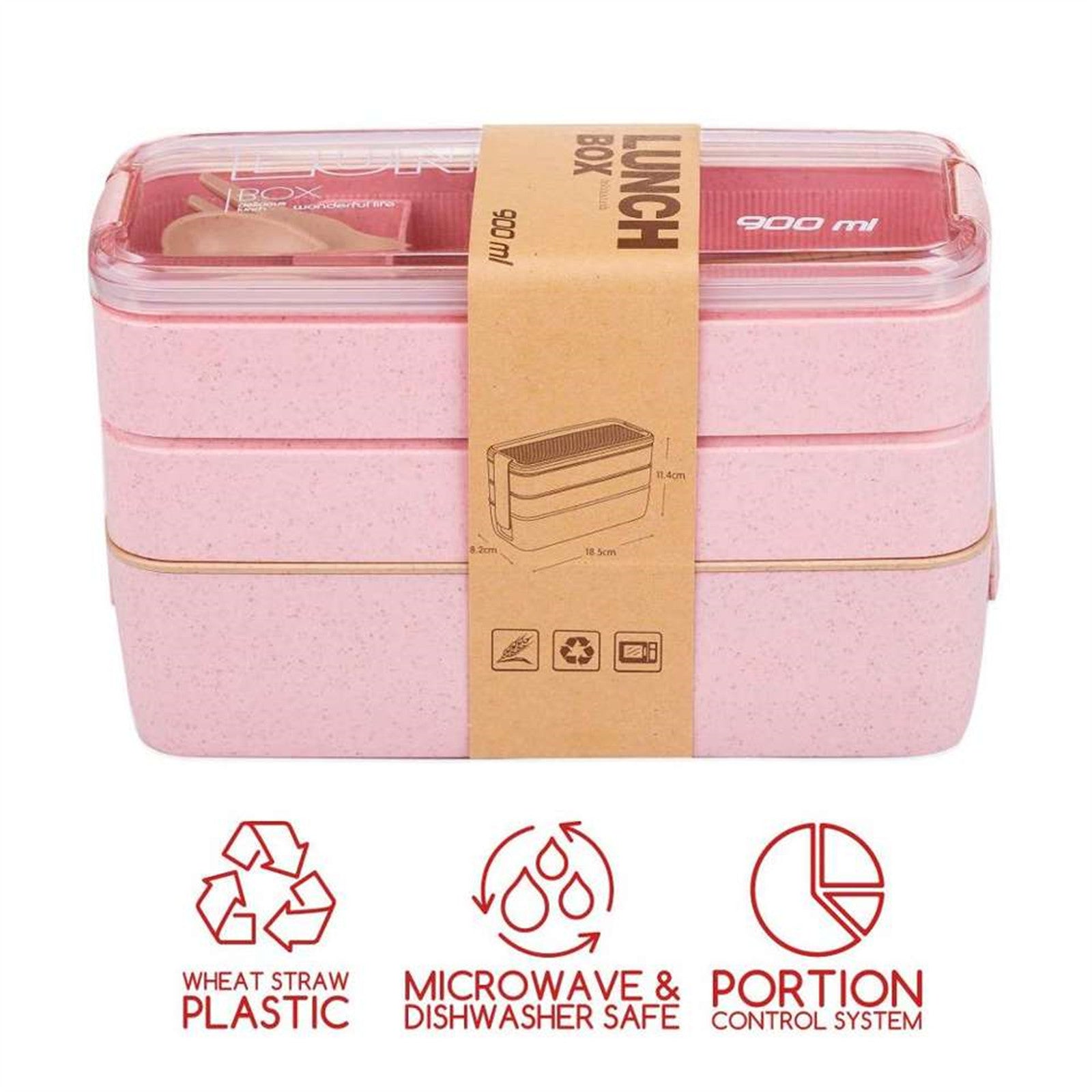 3 Layer Bento Box With Cover Lunch Eco Friendly Leakproof Food Container