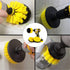 Three-Piece Electric Drill Set Bathroom Carpet Sink Cleaning Brush Head Black