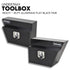 Under Tray Tool Box Underbody Pair Set 600mm Black Aluminium