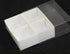 100 Pack of White Card Chocolate Sweet Soap Product Reatail Gift Box - 4 Bay Compartments - Clear Slide On Lid - 8x8x3cm