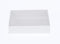 100 Pack of White Card Box - Clear Slide On Lid - 25 x 25 x 6cm - Large Beauty Product Gift Giving Hamper Tray Merch Fashion Cake Sweets Xmas