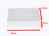 100 Pack of White Card Box - Clear Slide On Lid - 30 x 20 x 8cm -  Large Beauty Product Gift Giving Hamper Tray Merch Fashion Cake Sweets Xmas