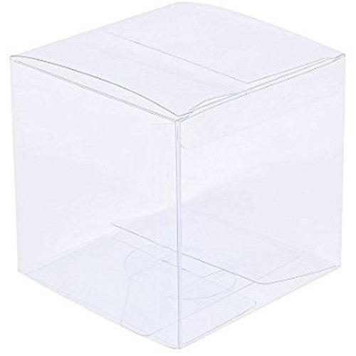 10 Pack of 10cm Square Cube PVC Box -  Product Showcase Clear Plastic Shop Display Storage Packaging Box