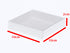 50 Pack of 10cm Square Invitation Coaster Favor Function product Presentation Cookie Biscuit Patisserie Gift Box - 2cm deep - White Card with Clear Slide On PVC Lid