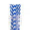 50 Pack Blue White Drinking Straws Biodegradable Eco Paper Birthday Party Event Bistro Bar Cafe Take Away