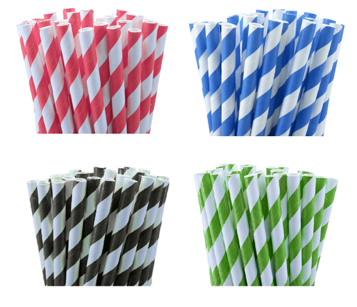 1000 Bulk Wholesale Pack Green White Drinking Straws Biodegradable Eco Paper Birthday Party Event Bistro Bar Cafe Take Away