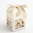 100 Piece Pack - Ivory Dove Bird Heart Wedding Engagement Bomboniere Favor Lolly Gift Card Box