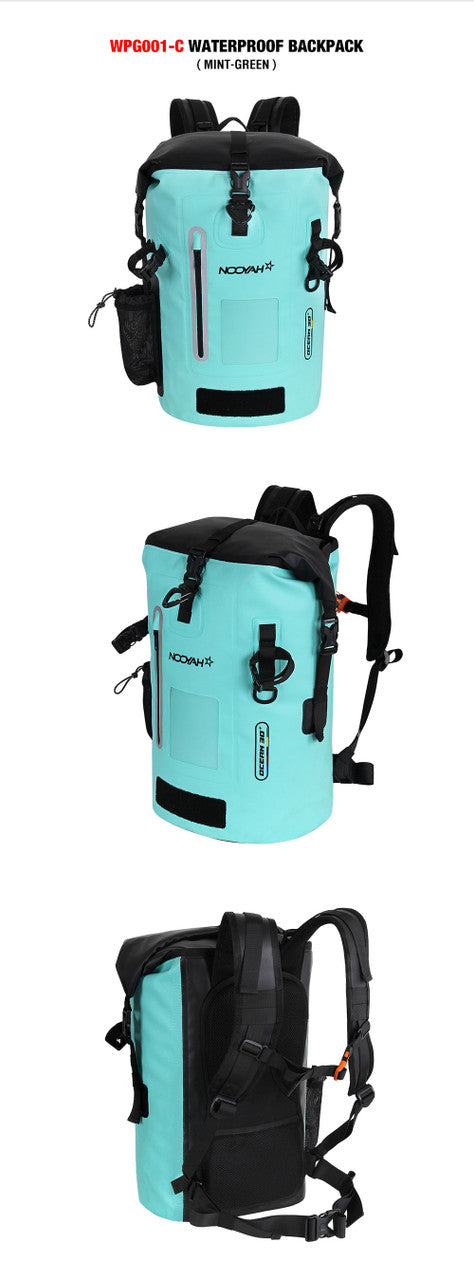 IPX8 Waterproof Bike Cycle Outdoor Sports Backpack Double-Layer Waterproof Bag  MINT GREEN