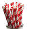 50 Pack Red White Drinking Straws Biodegradable Eco Paper Birthday Party Event Bistro Bar Cafe Take Away