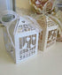 50 Piece Pack - White Dove Bird Heart Wedding Bomboniere Favor Lolly Gift Card Box