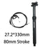 SPD-802 Adjustable Height via Thumb Remote Lever - Internal Cable 27.2mm Diameter 80mm Travel Dropper Seatpost