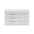Linenland Bath Towel Set - 4 Piece Cotton Washcloths - White