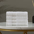 Linenland Bath Towel Set - 4 Piece Cotton Washcloths - White