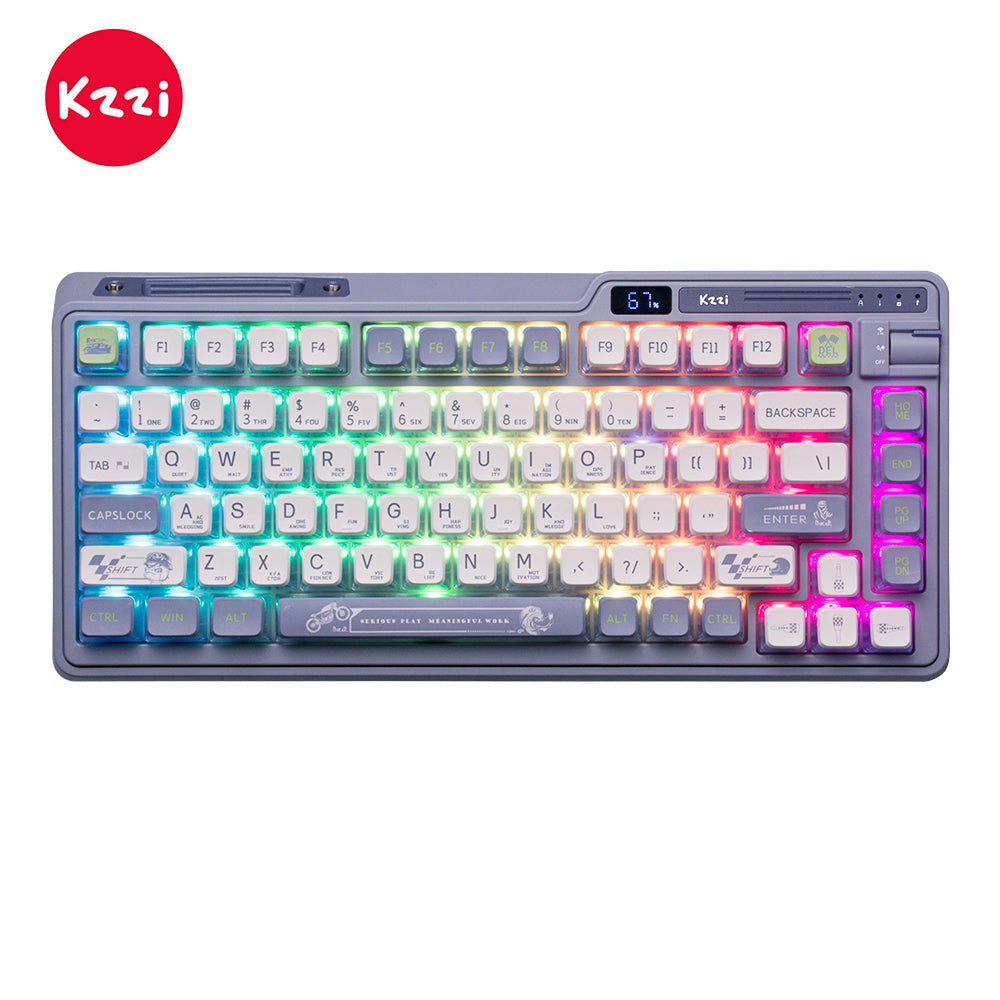 K75 PRO RGB 75% Wireless Gasket Mechanical Night Grey Keyboard, Triple Mode, Eternity Tactile Switch
