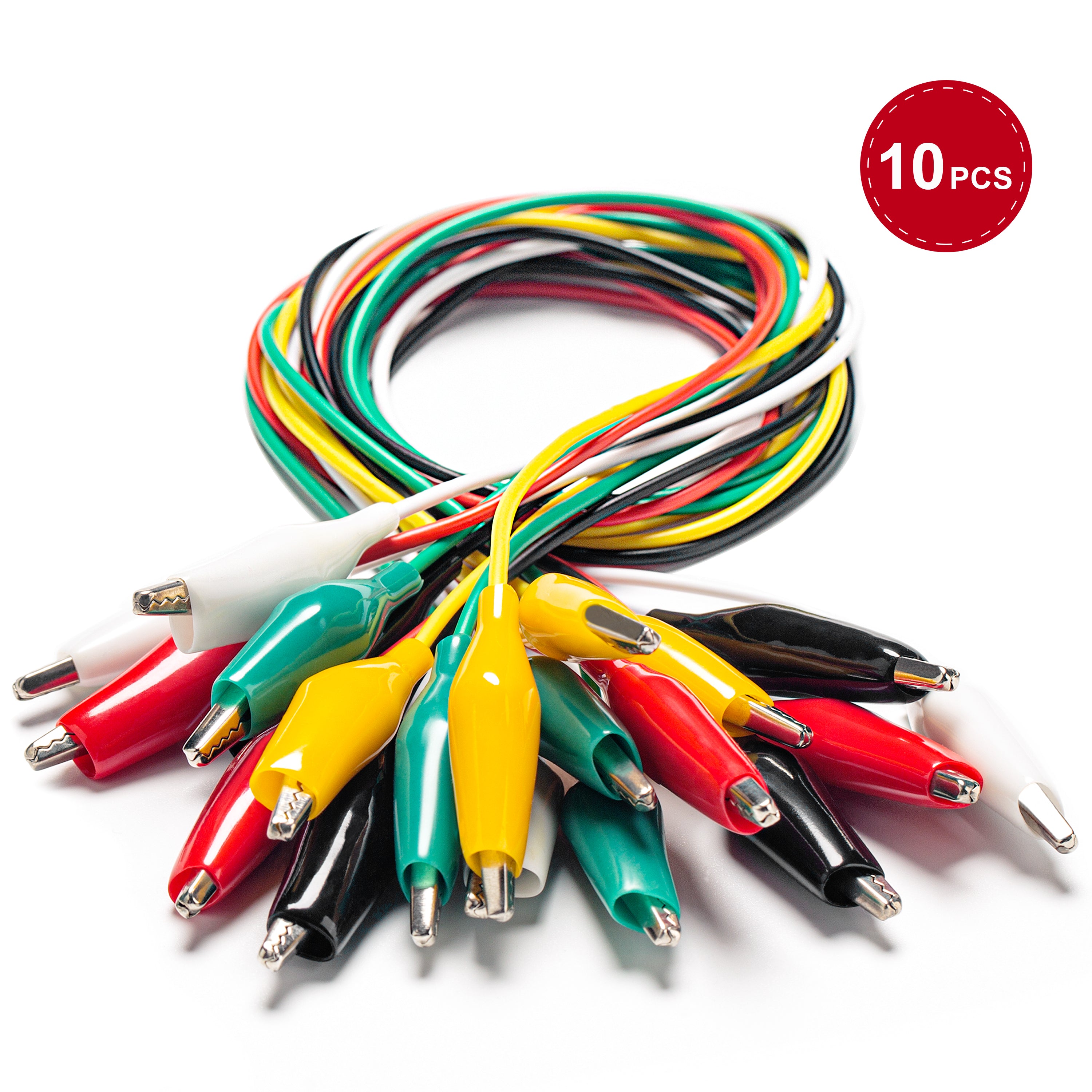 KET02 DIY Electrical Alligator Clips with Wires Test Leads Sets