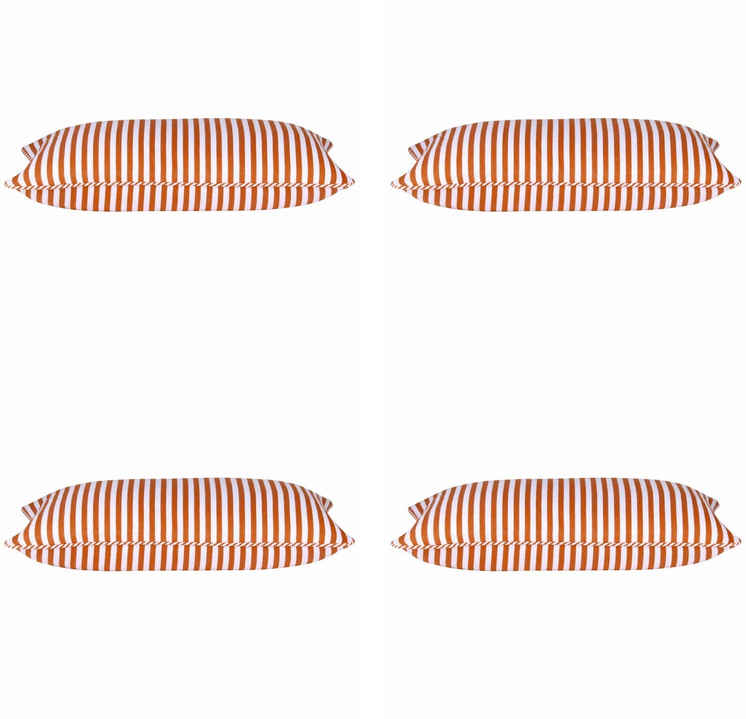 Pack of 4 Dandi Orange & White Rectangle Cushion Covers