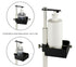 Touch Free Hand Sanitiser Dispenser Station Floor Stand Foot Operated - White Black