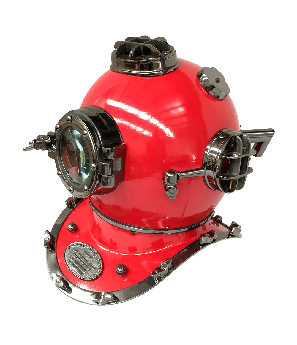 US Navy Mark V Diving Helmet â€“ Red