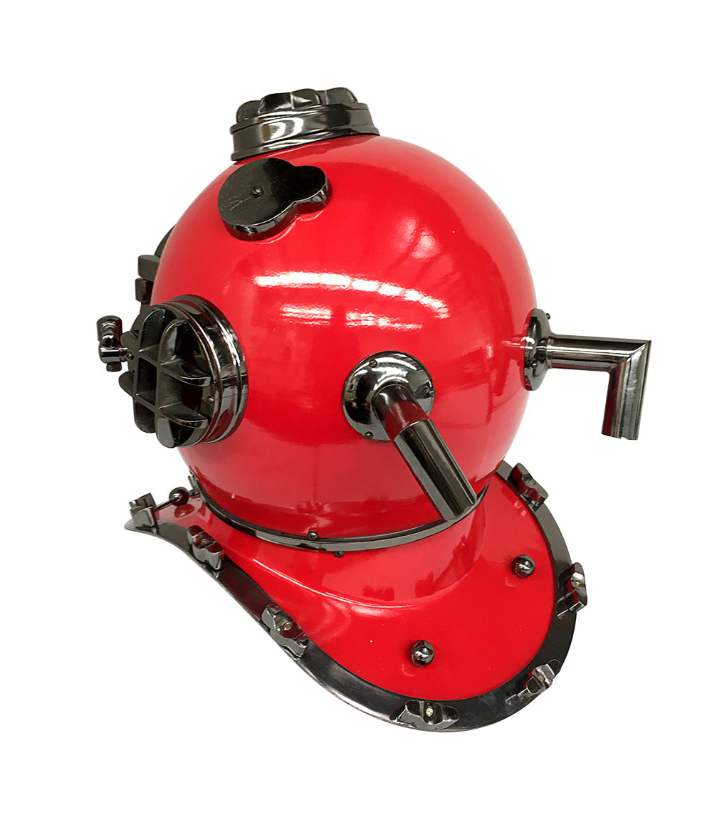 US Navy Mark V Diving Helmet â€“ Red