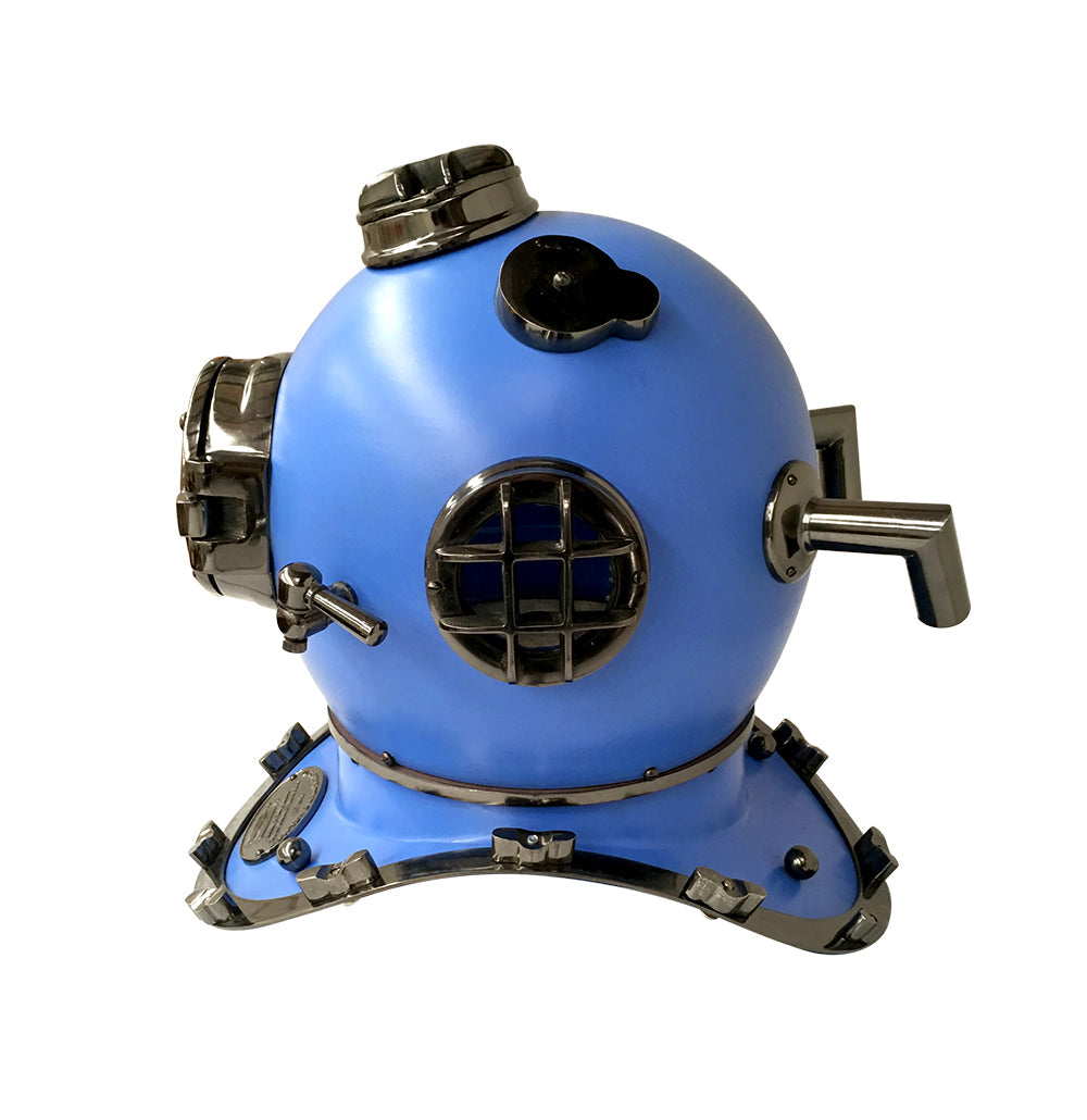 US Navy Mark V Diving Helmet Blue